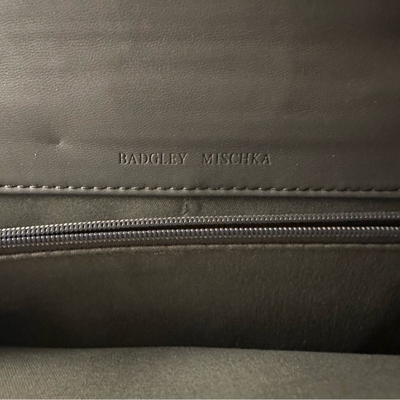 Badgley Mischka Purse Gray and Gold - Picture 4 of 13